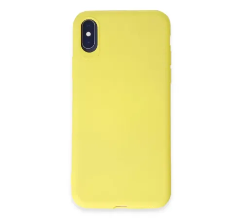 Apple iPhone X Kılıf First Silikon - Sarı