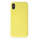Apple iPhone X Kılıf First Silikon - Sarı