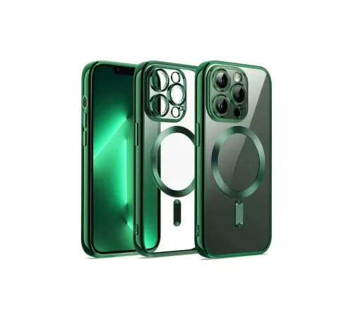 Apple iPhone 12 Pro Kılıf Kross Magneticsafe Kapak - Koyu Yeşil