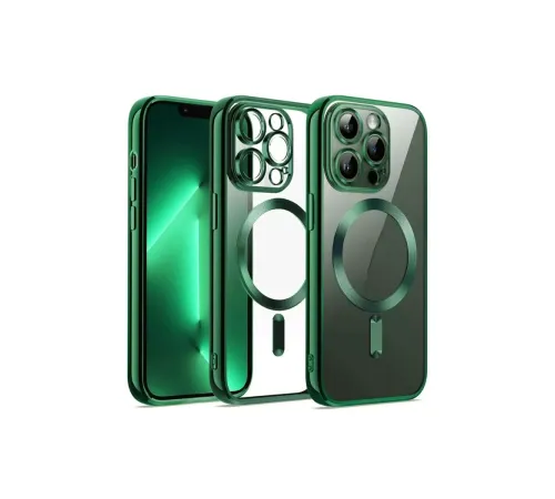 Apple iPhone 12 Pro Kılıf Kross Magneticsafe Kapak - Koyu Yeşil