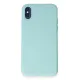 Apple iPhone X Kılıf First Silikon - Turkuaz