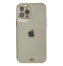 Apple iPhone 12 Pro Max Kılıf Liva Taşlı Silikon - Beyaz