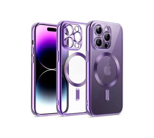 Apple iPhone 12 Pro Kılıf Kross Magneticsafe Kapak - Mor