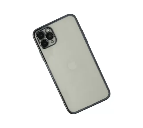 Apple iPhone 11 Pro Kılıf Lensli Silikon - Siyah
