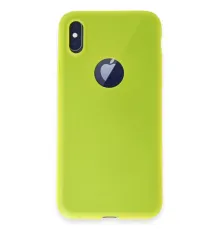 Apple iPhone X Kılıf First Silikon - Parlak Sarı