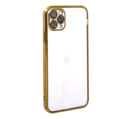 Apple iPhone 11 Pro Kılıf Lensli Silikon - Gold