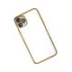 Apple iPhone 11 Pro Kılıf Lensli Silikon - Gold