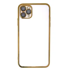 Apple iPhone 11 Pro Kılıf Lensli Silikon - Gold