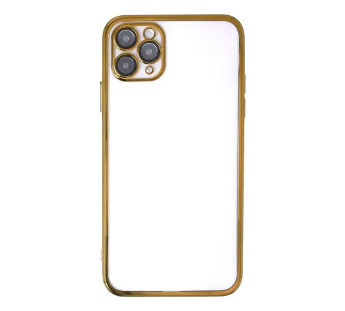 Apple iPhone 11 Pro Kılıf Lensli Silikon - Gold