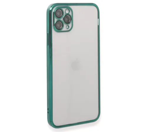 Apple iPhone 11 Pro Kılıf Lensli Silikon - Yeşil