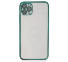 Apple iPhone 11 Pro Kılıf Lensli Silikon - Yeşil