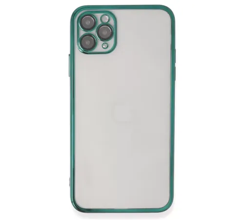 Apple iPhone 11 Pro Kılıf Lensli Silikon - Yeşil