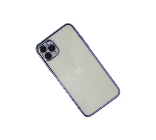 Apple iPhone 11 Pro Kılıf Lensli Silikon - Mor