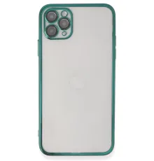 Apple iPhone 11 Pro Max Kılıf Lensli Silikon - Yeşil