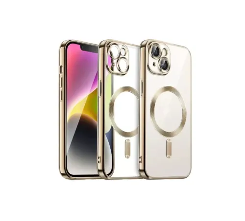 Apple iPhone 13 Kılıf Kross Magneticsafe Kapak - Gold