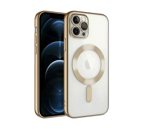 Apple iPhone 13 Pro Kılıf Kross Magneticsafe Kapak - Gold