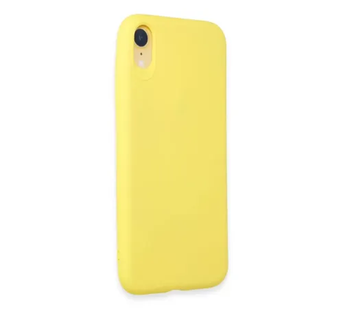 Apple iPhone XR Kılıf First Silikon - Sarı