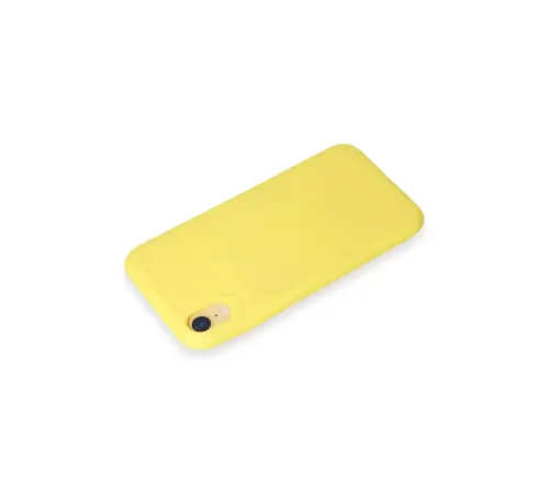 Apple iPhone XR Kılıf First Silikon - Sarı