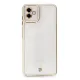 Samsung Galaxy A04 Kılıf Liva Lens Silikon - Beyaz