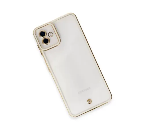 Samsung Galaxy A04 Kılıf Liva Lens Silikon - Beyaz