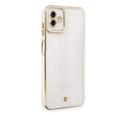 Samsung Galaxy A04 Kılıf Liva Lens Silikon - Beyaz