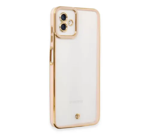 Samsung Galaxy A04 Kılıf Liva Lens Silikon - Rose