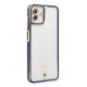 Samsung Galaxy A04 Kılıf Liva Lens Silikon - Mavi