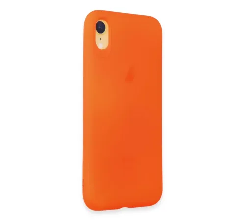 Apple iPhone XR Kılıf First Silikon - Parlak Turuncu