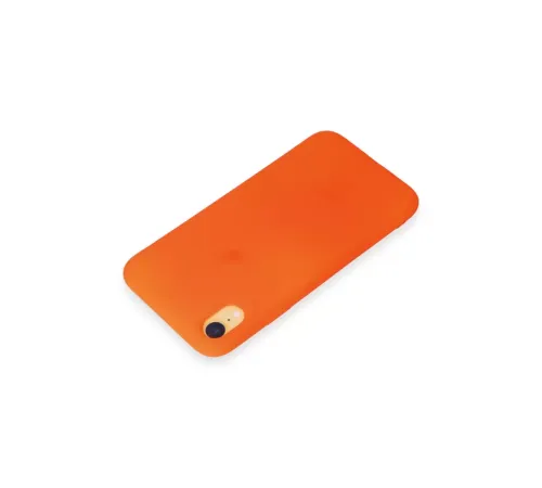 Apple iPhone XR Kılıf First Silikon - Parlak Turuncu
