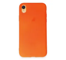 Apple iPhone XR Kılıf First Silikon - Parlak Turuncu