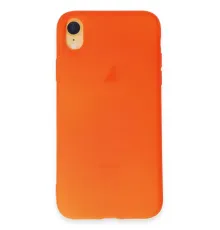 Apple iPhone XR Kılıf First Silikon - Parlak Turuncu