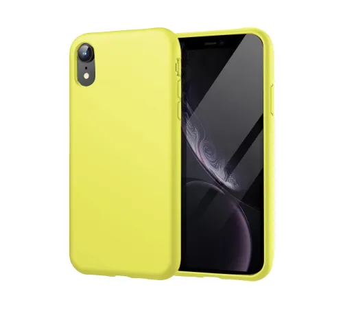 Apple iPhone XR Kılıf First Silikon - Parlak Yeşil