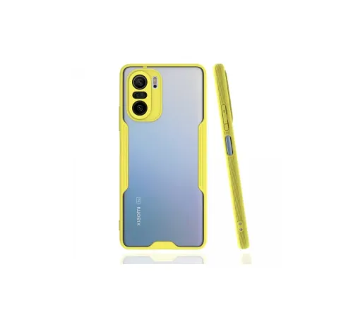Xiaomi Poco F3 Kılıf Platin Silikon - Sarı