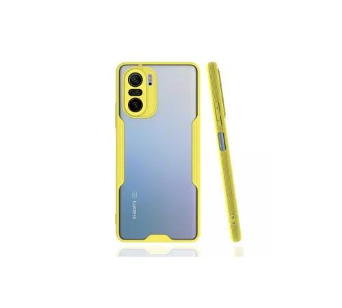 Xiaomi Poco F3 Kılıf Platin Silikon - Sarı