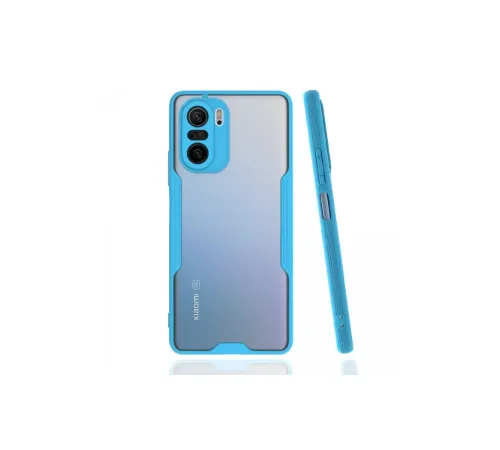 Xiaomi Poco F3 Kılıf Platin Silikon - Mavi