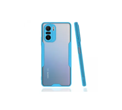 Xiaomi Poco F3 Kılıf Platin Silikon - Mavi