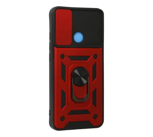 Xiaomi Redmi 9C Kılıf Pars Lens Yüzüklü Silikon - Kırmızı