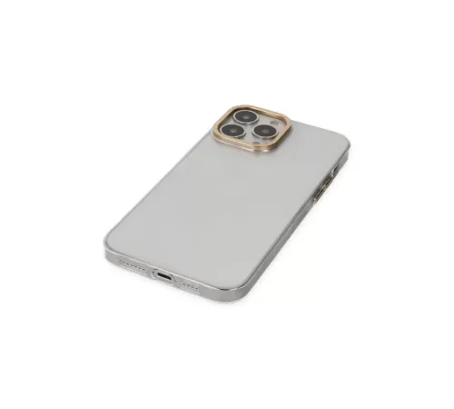 Apple iPhone 13 Pro Kılıf Anka PC Sert Metal Kapak - Şeffaf
