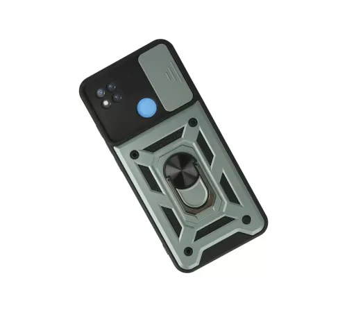 Xiaomi Redmi 9C Kılıf Pars Lens Yüzüklü Silikon - Yeşil