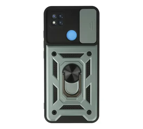 Xiaomi Redmi 9C Kılıf Pars Lens Yüzüklü Silikon - Yeşil