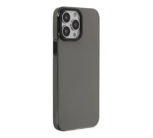 Apple iPhone 13 Pro Max Kılıf Anka PC Sert Metal Kapak - Siyah