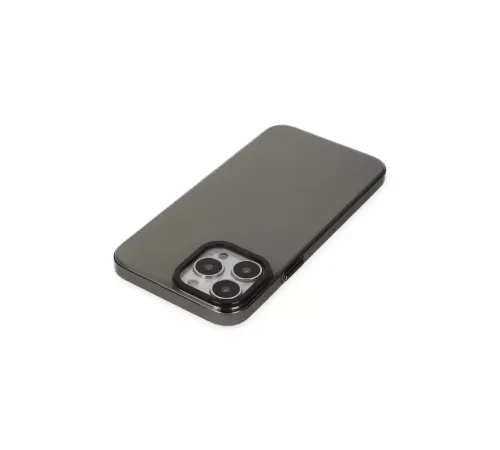 Apple iPhone 13 Pro Max Kılıf Anka PC Sert Metal Kapak - Siyah
