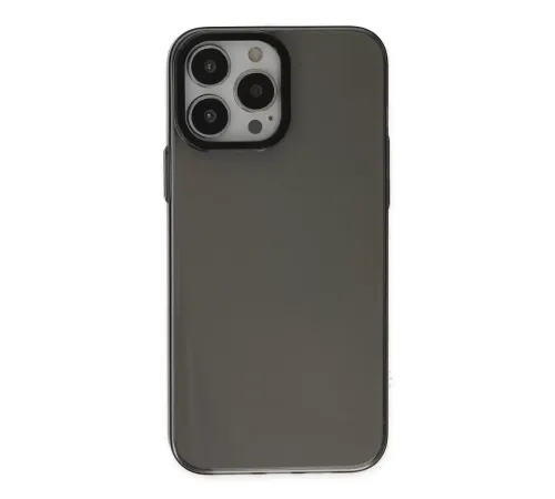 Apple iPhone 13 Pro Max Kılıf Anka PC Sert Metal Kapak - Siyah