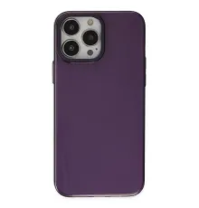 Apple iPhone 13 Pro Max Kılıf Anka PC Sert Metal Kapak - Mor