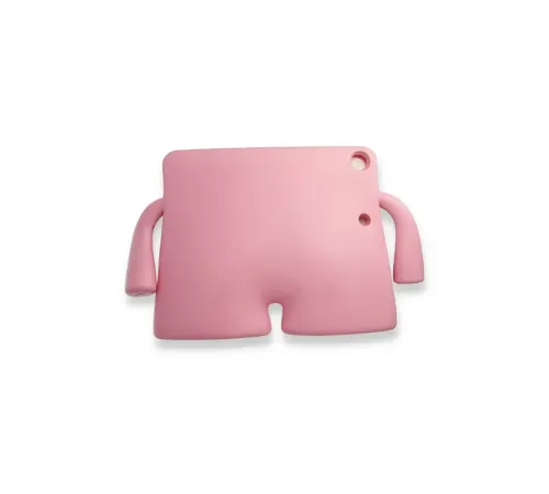 Apple iPad Pro 11 (2021) Kılıf Karakter Tablet Silikon - Açık Pembe