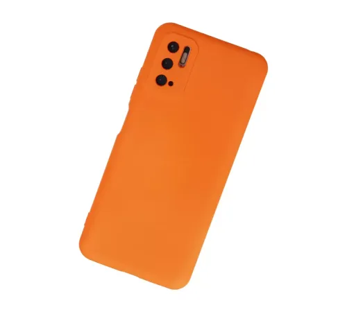 Xiaomi Redmi Note 10 5G Kılıf Nano içi Kadife Silikon - Turuncu