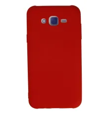 Samsung Galaxy J7 Kılıf Nano içi Kadife Silikon - Kırmızı
