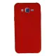 Samsung Galaxy J7 Kılıf Nano içi Kadife Silikon - Kırmızı