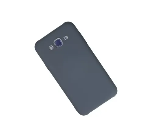 Samsung Galaxy J7 Kılıf Nano içi Kadife Silikon - Gri