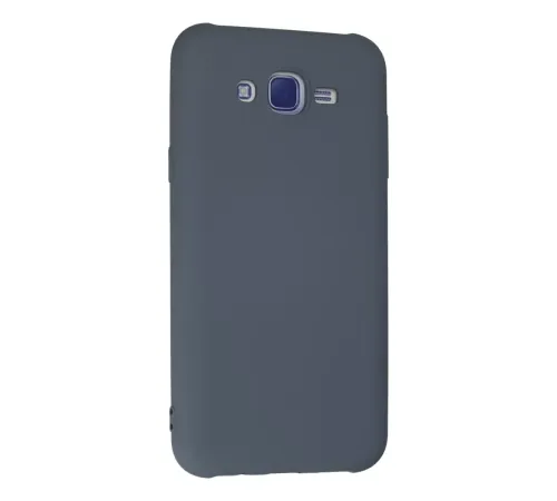 Samsung Galaxy J7 Kılıf Nano içi Kadife Silikon - Gri